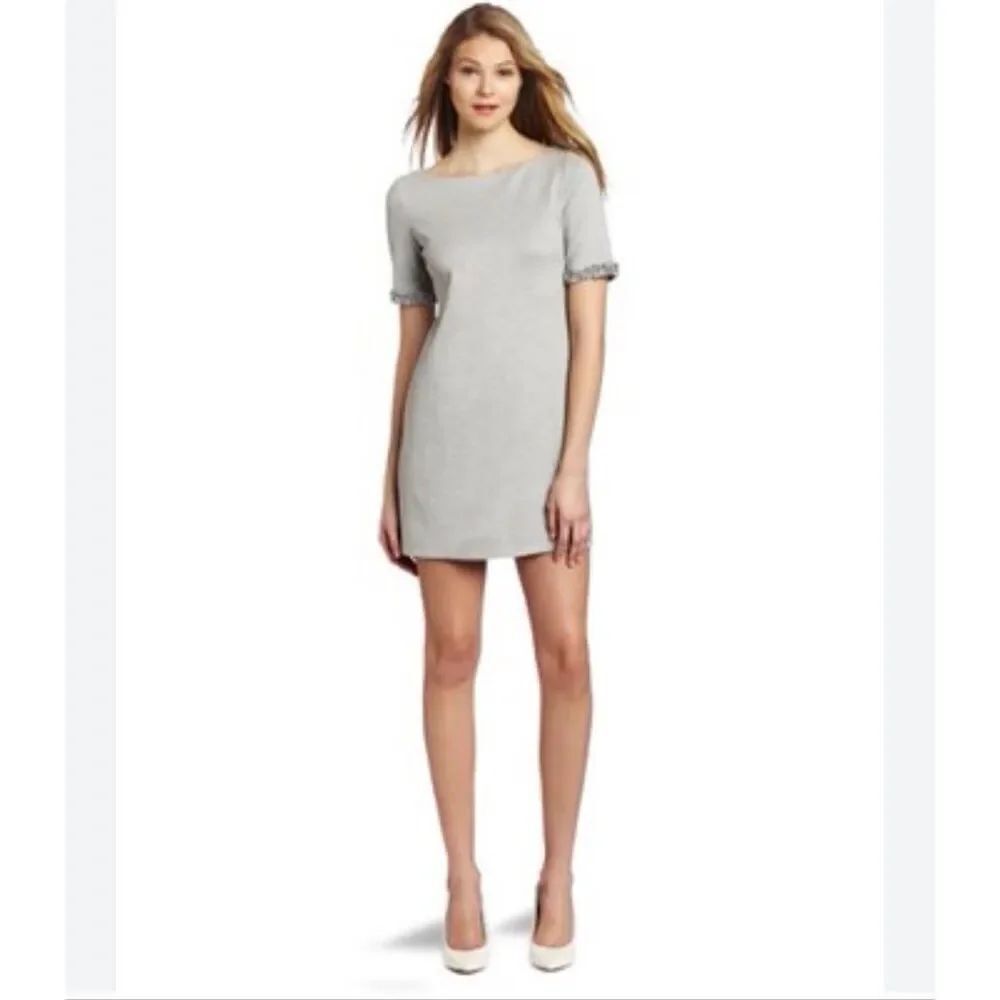 Bailey 44 Shirt Dress Embellishment Sleeves grey size medium